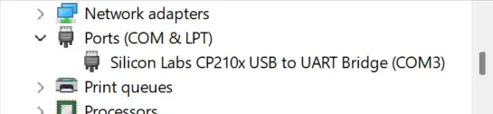 ESP32 COM Port