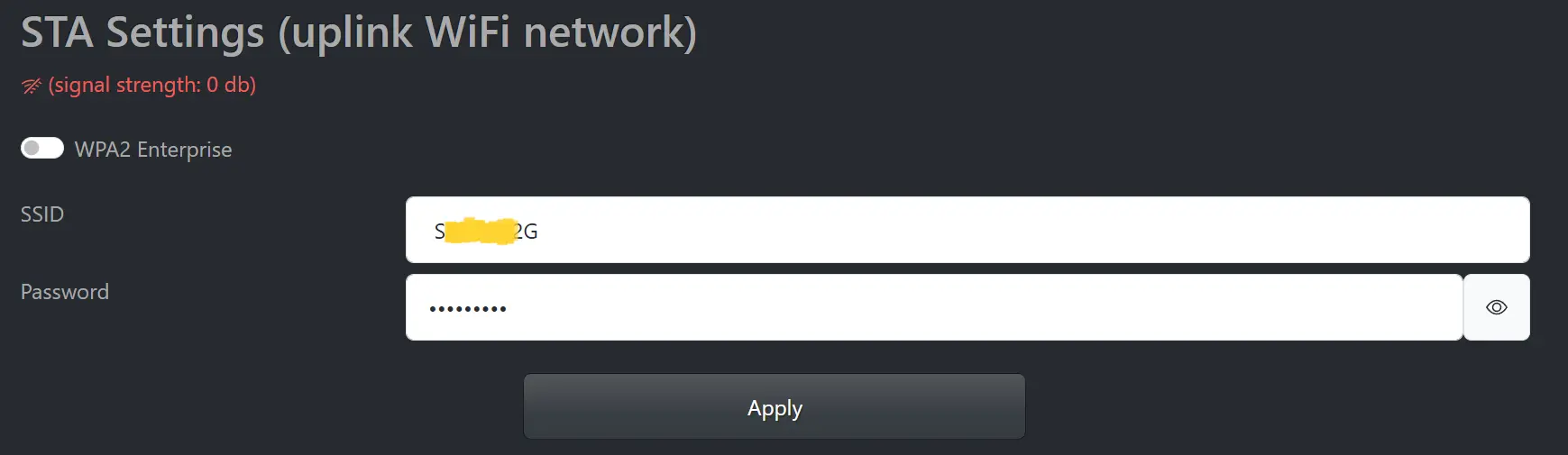 uplink Wi-Fi Settings